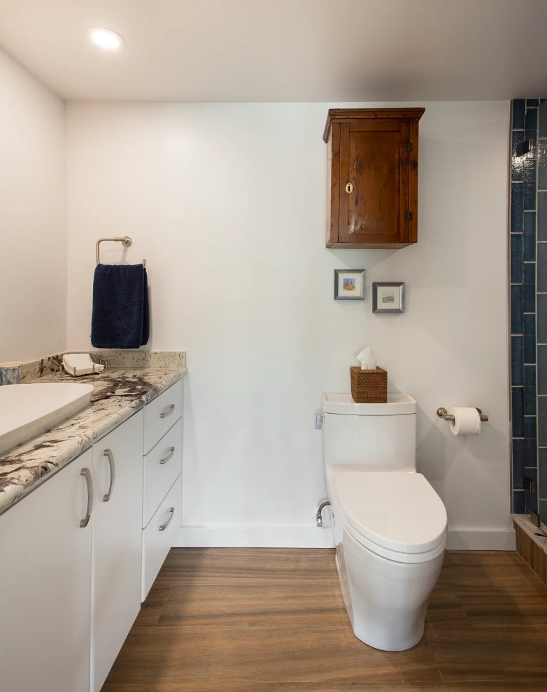 Modern bathroom renovation in Key West beach condo with premium fixtures